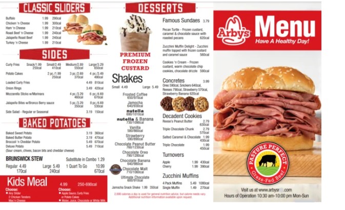 Look Arby’s Menu | Sandwiches, Shake and Side Dishes You Can’t Afford ...